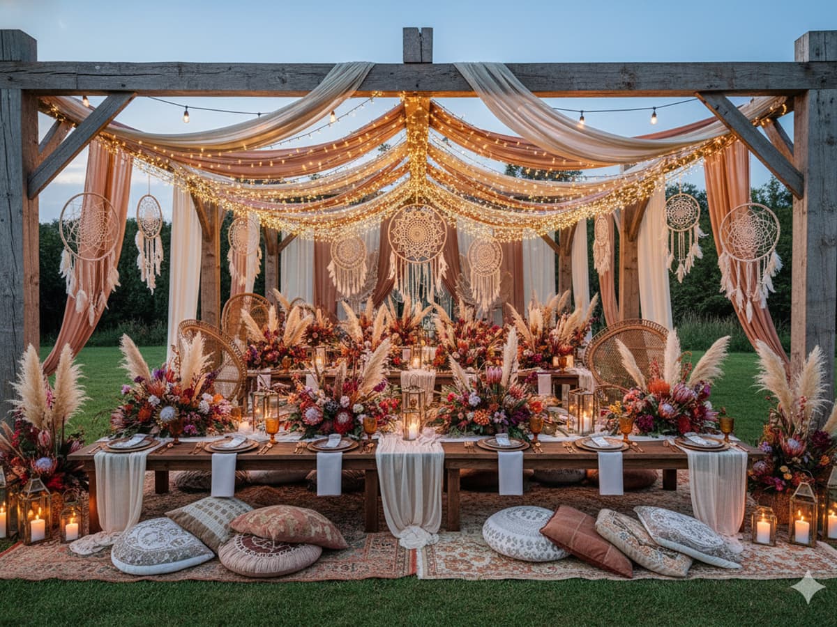 Bohemian wedding theme