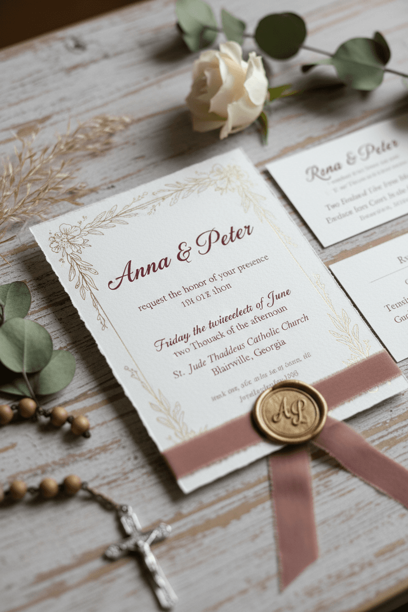 AI generated wedding invitation with personalized style