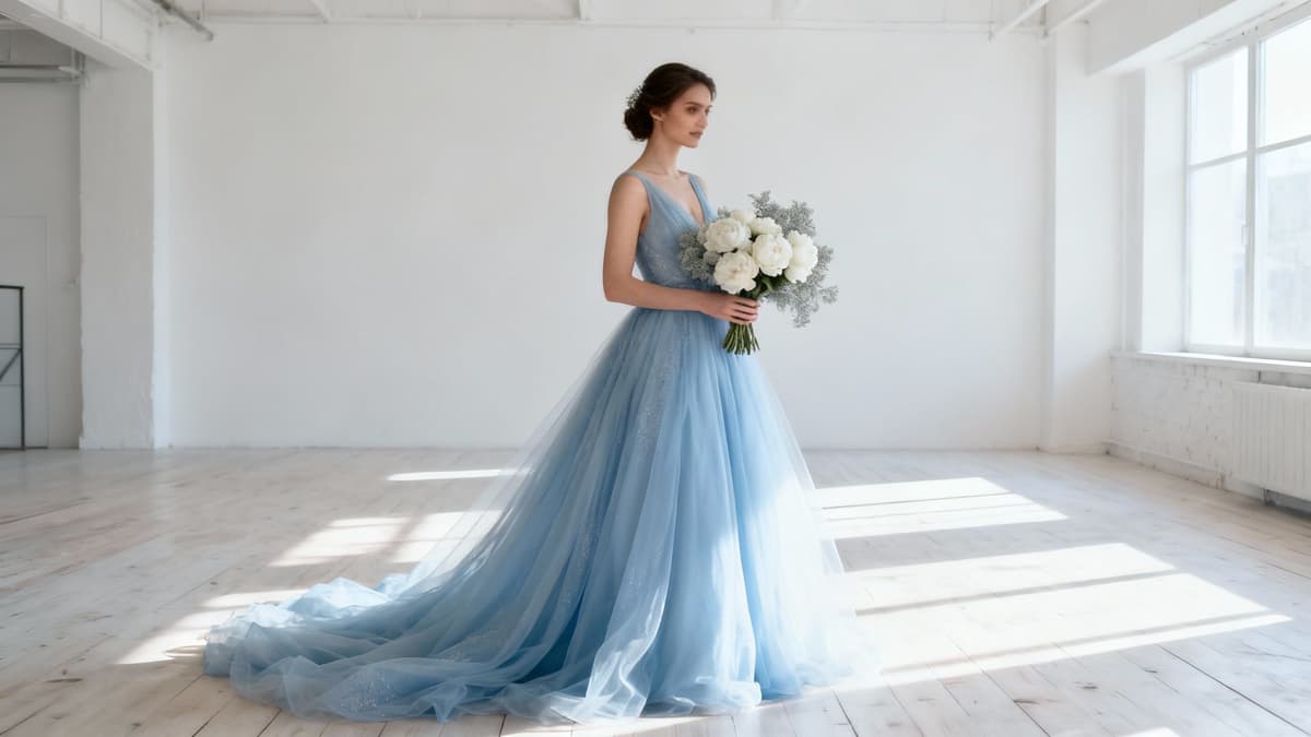 Why Ice Blue Wedding Dresses Are Dominating 2026 Bridal Trends