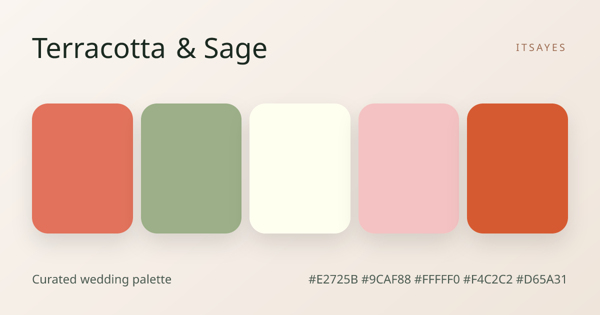 Terracotta & Sage 2026 Wedding Palette – Natural and bohemian Colors ...